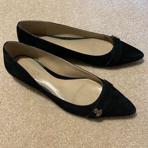 Lauren Ralph Lauren Black Suede Mini Wedges - Size 9.5